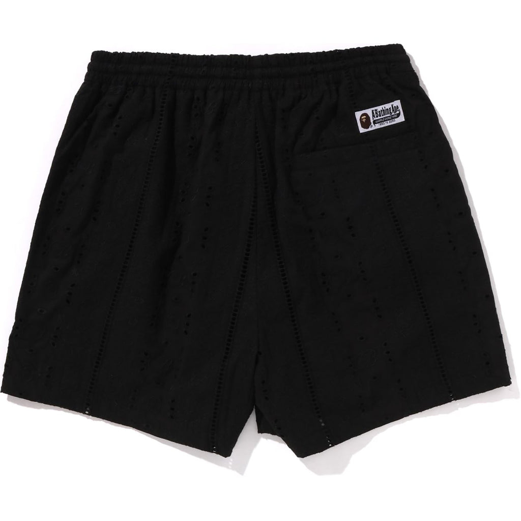 EMBROIDERY RELAXED FIT SHORTS MENS
