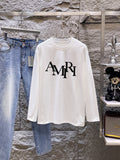 AMIRI Overlapped Logo Graphic Long‑Sleeve Tee