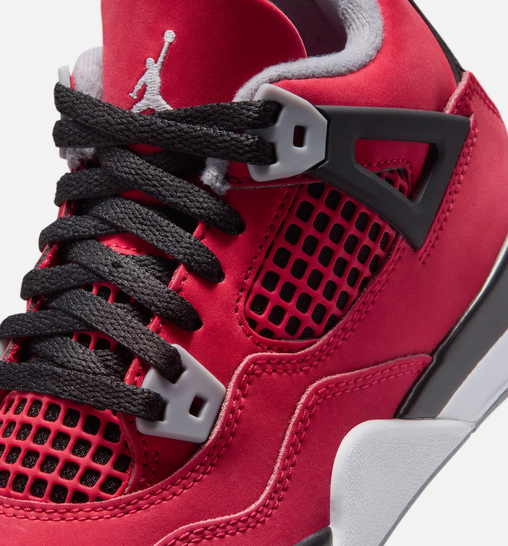 Air Jordan 4 Retro Toro Bravo Preschool Lifestyle Shoe – Fire Red/White/Black/Cement Grey