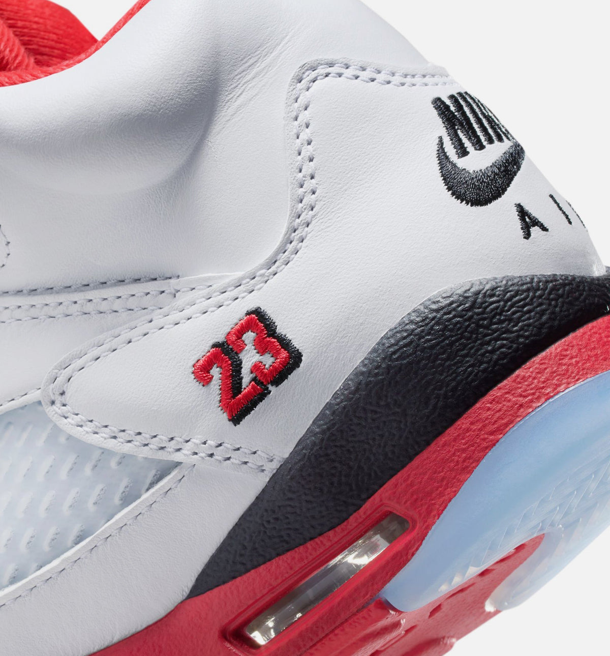 Air Jordan 5 Retro Fire Red Grade School Lifestyle Shoe – White/Fire Red/Black