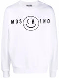 Moschino smiley-print organic cotton sweatshirt