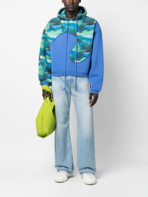 ERL abstract-print long-sleeved hoodie