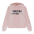 Silver/Pink Amiri MA Bar Applique Hoodie