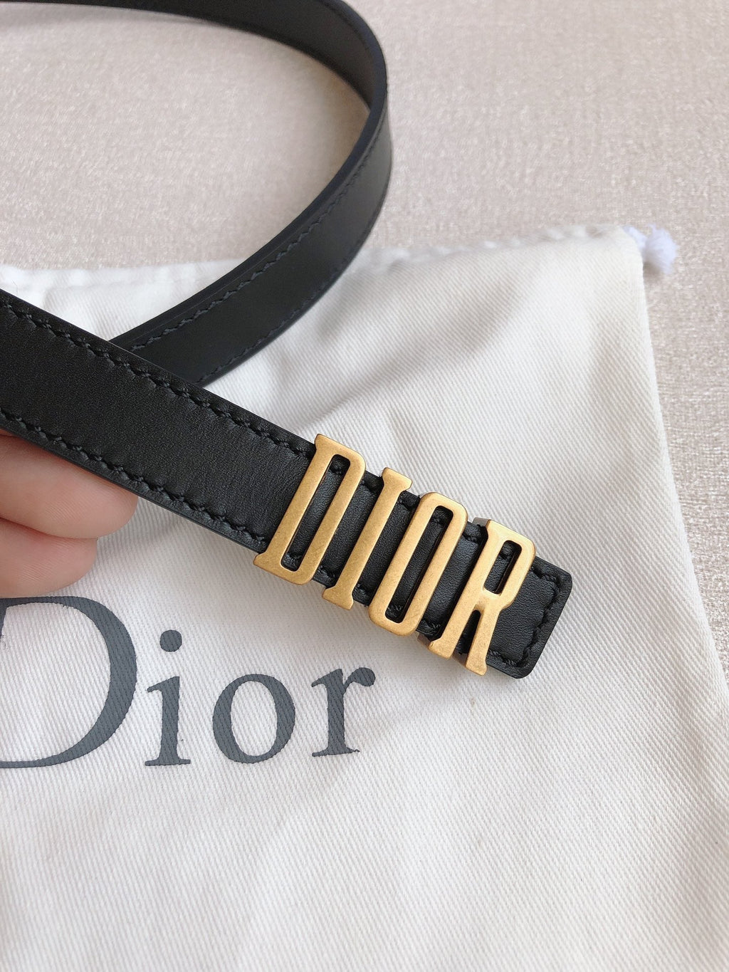 DIOR 25S BELT 20 MM IN BLACK CALFSKIN 613178