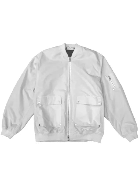 Purple Brand logo-print cotton bomber jacket