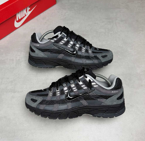 Nike P-6000 'Suede Anthracite/Black/Chrome Metallic Silver'