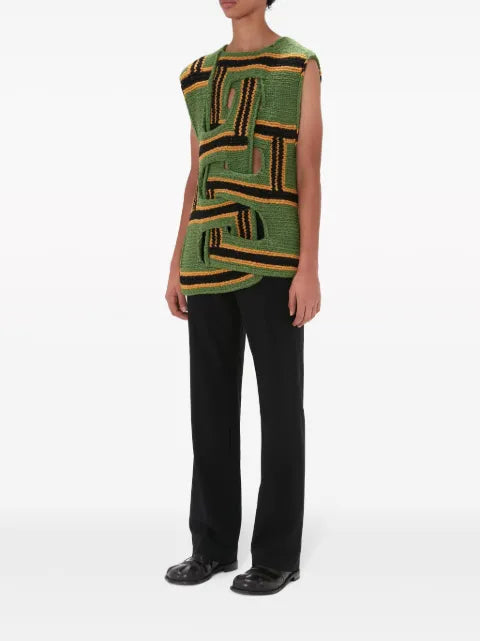 JW Anderson interwoven striped wool vest