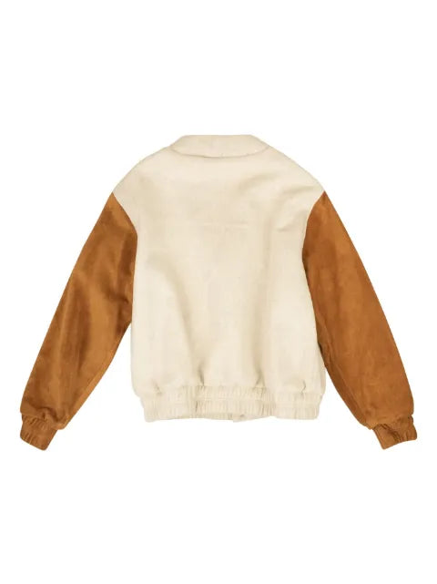 RHUDE "Beige/Tan" suede bomber jacket