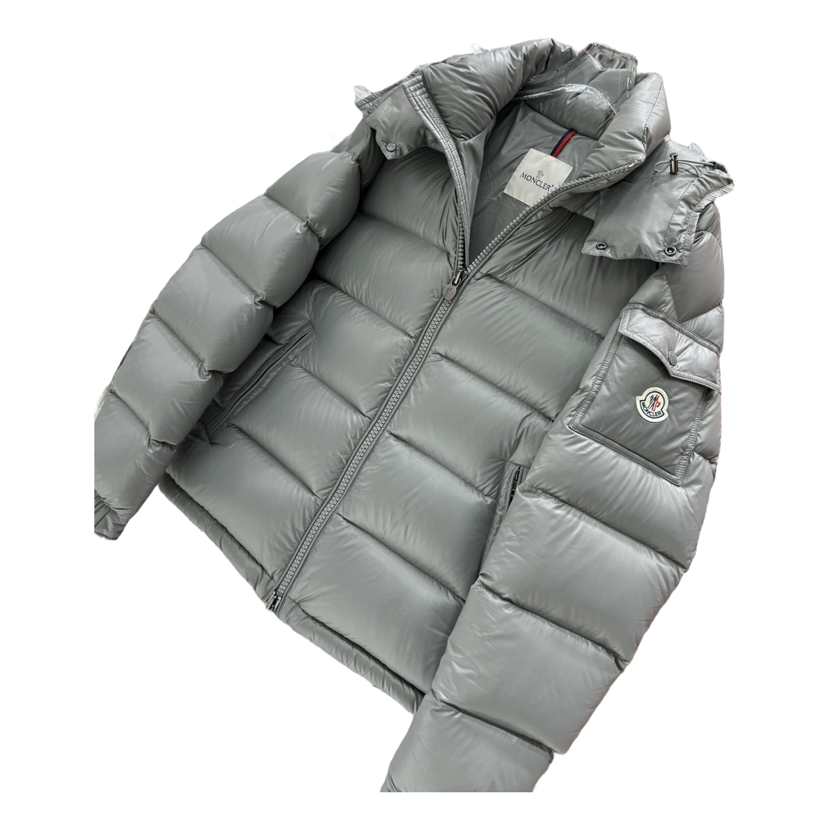 Moncler Maya Hooded Puffer Jacket – Gray | Premium Down