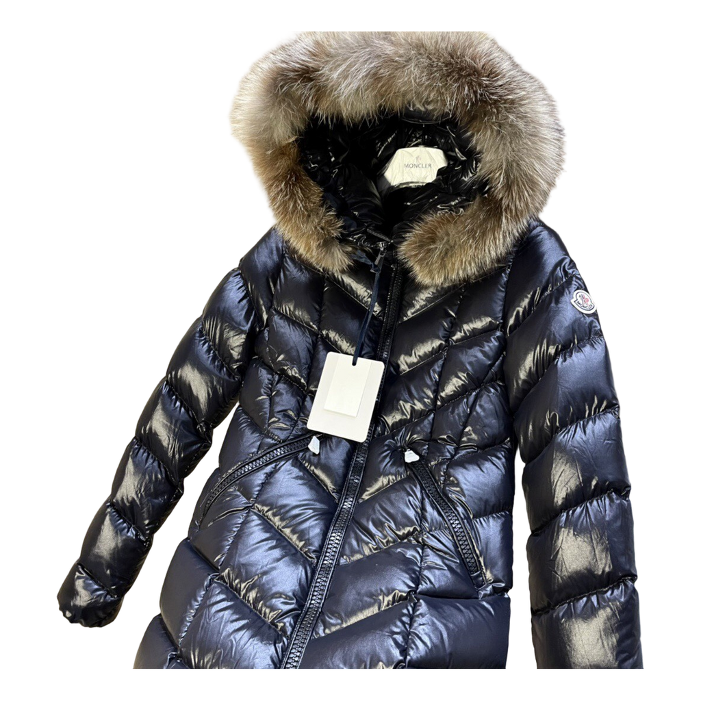 Moncler Fulmarus Chevron-Quilted Hooded Puffer Coat – Black
