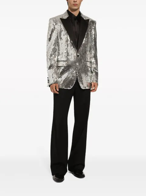 Dolce & Gabbana sequin-embellished tuxedo jacket