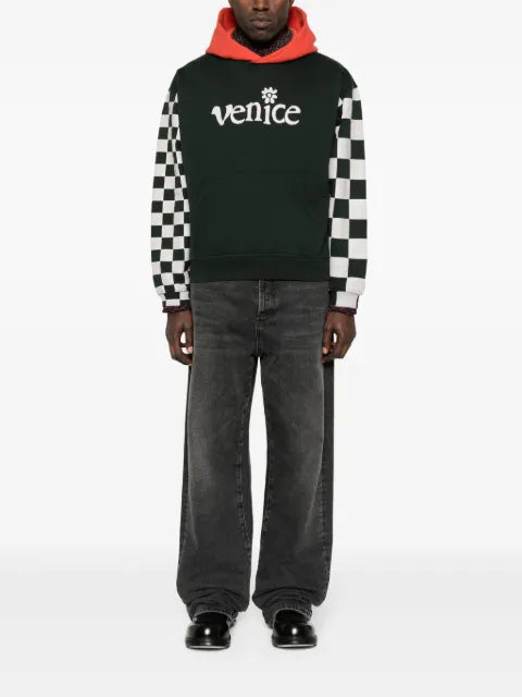 ERL Venice-print colour-block hoodie
