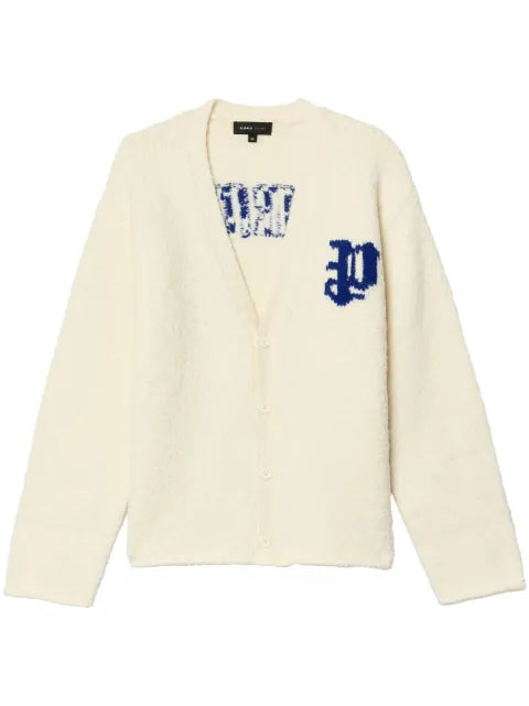 Purple Brand intarsia-knit logo cardigan
