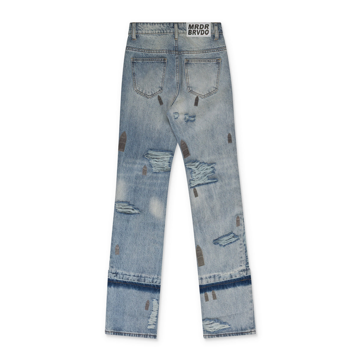 BLUE AMPLIFIED STRAIGHT-FIT JEANS