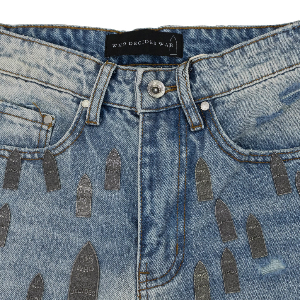 BLUE AMPLIFIED STRAIGHT-FIT JEANS