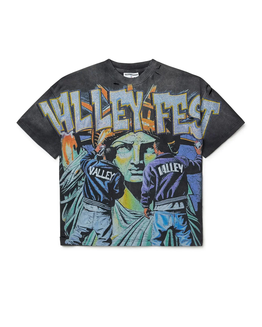 Vale Forever Bling Graffiti Tee Black