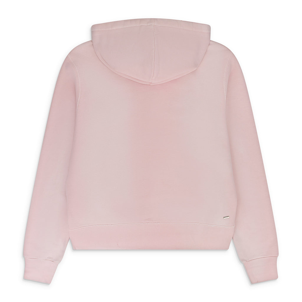 Silver/Pink Amiri MA Bar Applique Hoodie