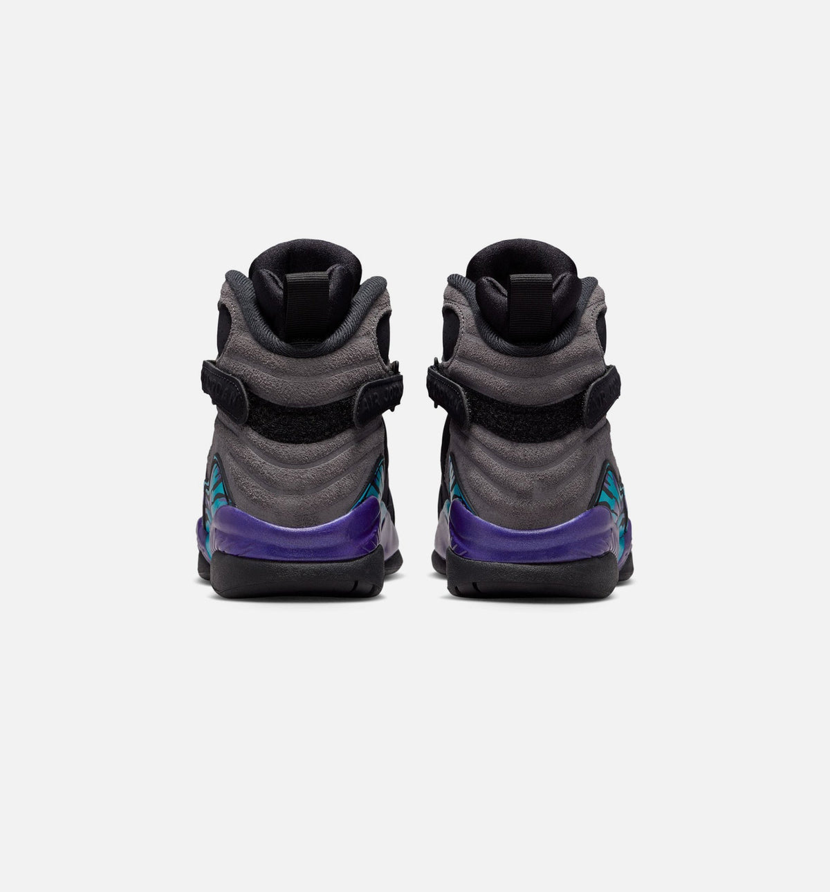 Air Jordan 8 Retro Aqua Grade School Lifestyle Shoes - Black/Multi-Color/Bright Concord