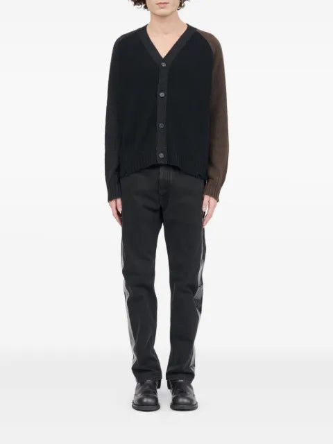 MM6 Maison Margiela color-block distressed cardigan
