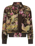 Roberto Cavalli bird-floral bomber jacket