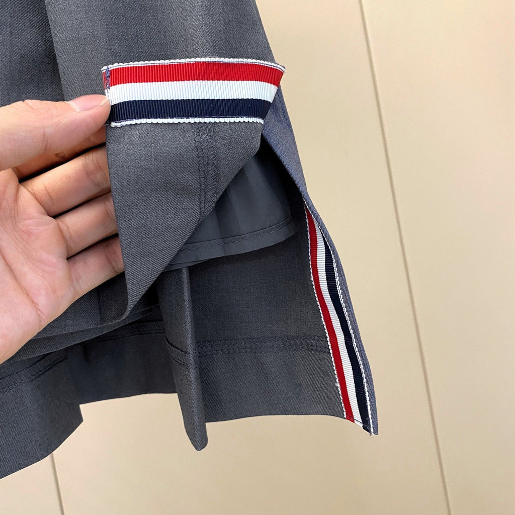 Thom Browne Women's Polo T-Shirt + Mid-Length Skirt Set