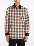 Junya Watanabe MAN checked corduroy-paneled overshirt