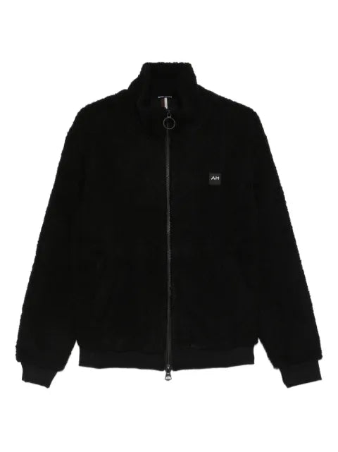 Antony Morato logo-appliqué zip-up cardigan