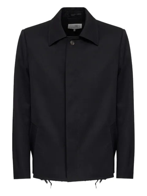 MM6 Maison Margiela frayed-hem shirt jacket