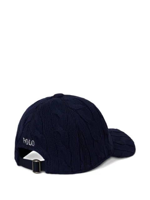 Polo Ralph Lauren cable-knit-logo baseball cap