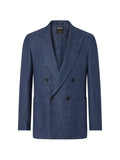 Zegna dark blue coat in linen