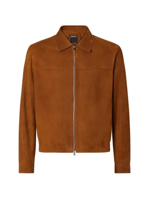 Zegna point-collar shirt jacket