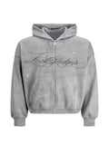 LOSTSHDWS distressed script hoodie