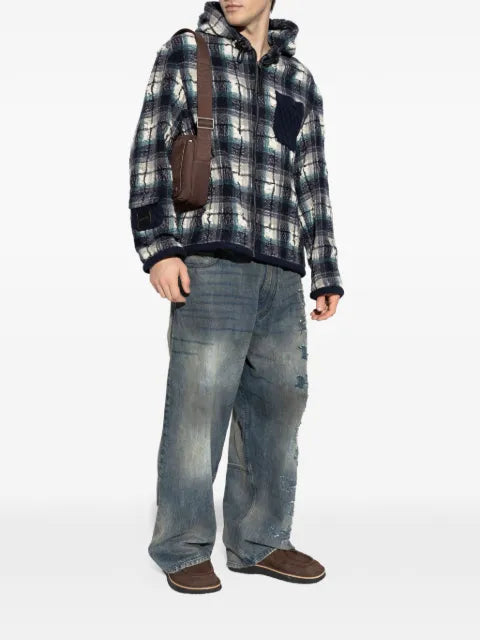 LOEWE hooded jacket in wool and linen