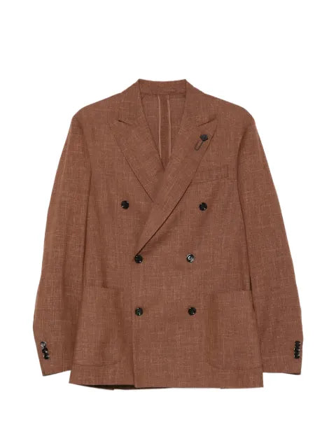 Lardini double-breasted wool jacket