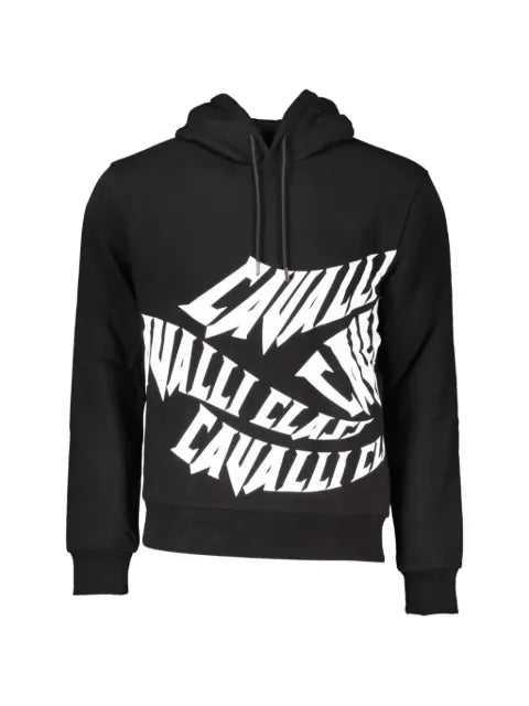 Cavalli Class logo-print cotton hoodie