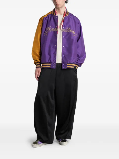 Needles logo-embroidered bomber jacket