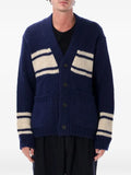 Universal Works Langdale stripe-detail chunky-knit cardigan