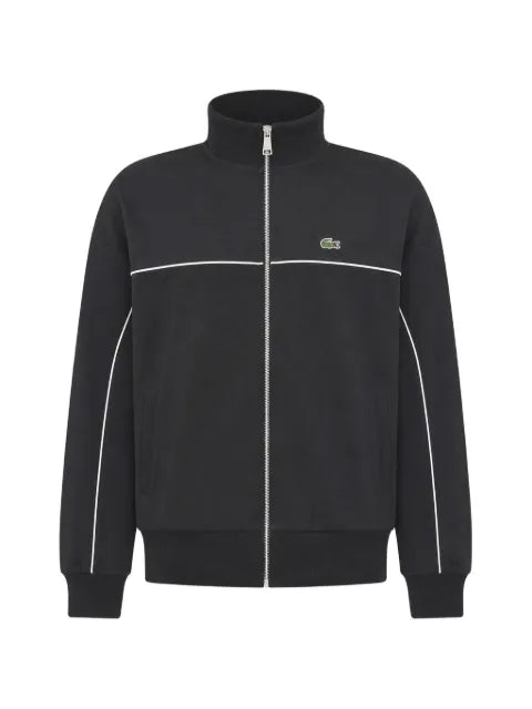 Lacoste trim-accent zipped sweatshirt