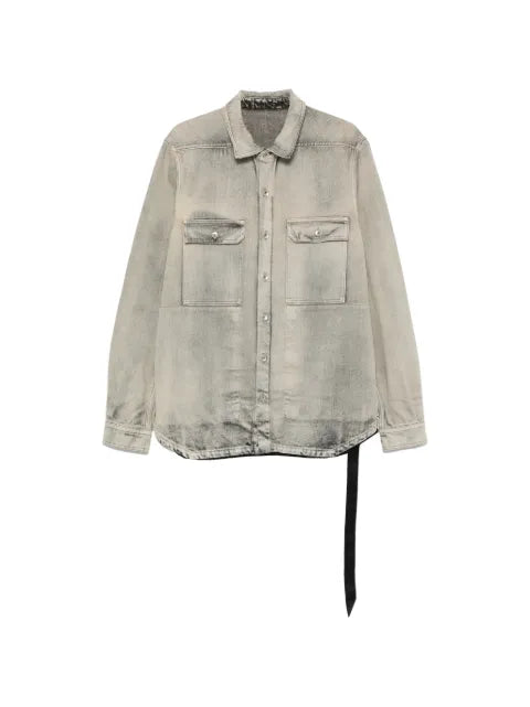 Rick Owens DRKSHDW faded denim jacket