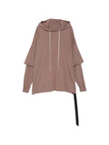 Rick Owens DRKSHDW Tommy Hustler double-layer hoodie