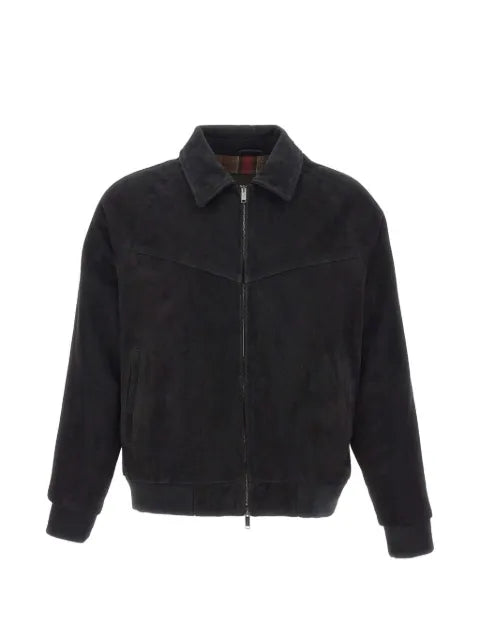 VOLFAGLI Pantheon Buccio suede bomber jacket