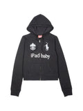 Praying logo-print zip-up hoodie