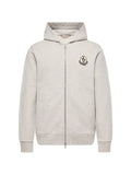 Moncler sketched logo zip-up cotton hoodie