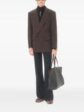 Valentino Garavani wool sweater with scarf collar and VLogo embroidery