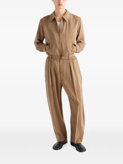 LEMAIRE crinkled-texture zipped jacket