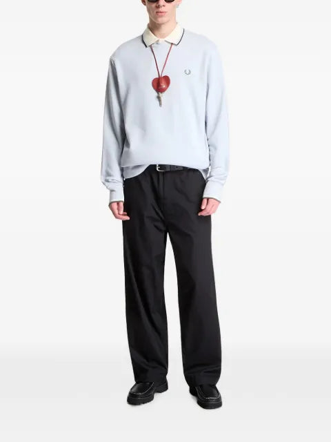 Fred Perry logo-embroidered crew-neck sweatshirt