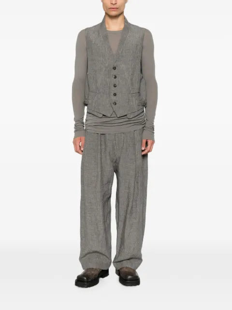 Ziggy Chen check-pattern waistcoat