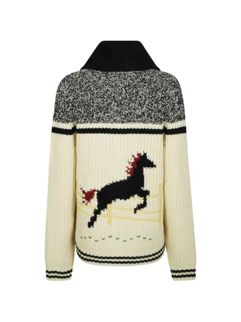 Guest In Residence Rodeo intarsia-knit cardigan