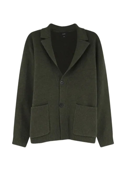 Vince button-fastening notched-lapel cardigan