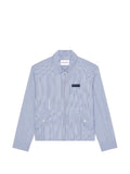 Givenchy couture seam striped blouson in cotton